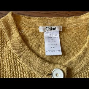 Vintage Chloe sweater made in Italy size small mustard color